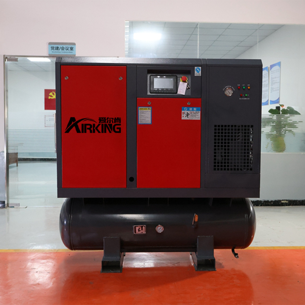 CE 230PSI 16bar 22kw 30HP All In One PM VSD Screw Air Compressor Skid Mounted With 300L ASME Tank