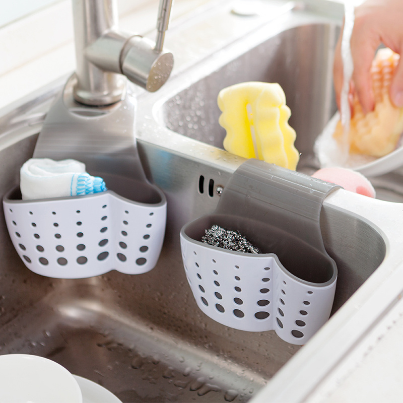 Plastic Hanging Kitchen Sink Sponge and Soap Holder