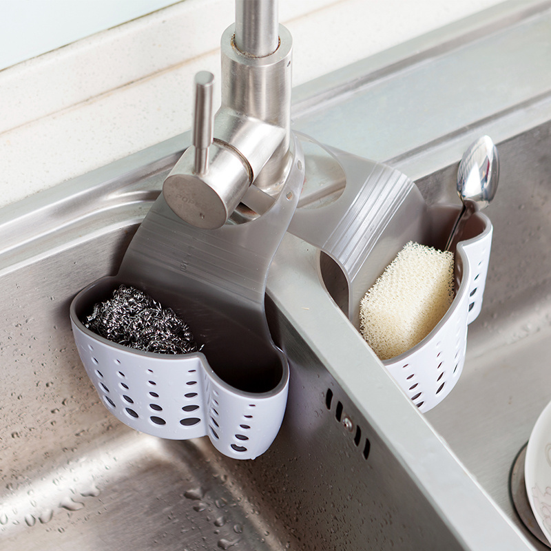 Plastic Hanging Kitchen Sink Sponge and Soap Holder