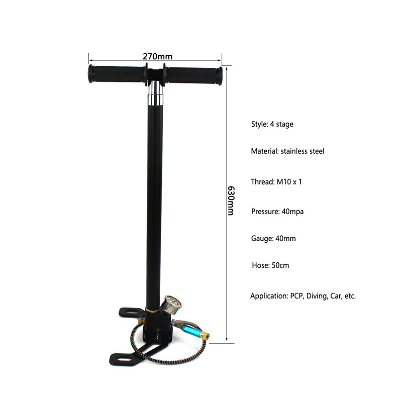 4 Stage Pcp Manual Pump 5800Psi 40Mpa Hunting Paintball Equipment Accessories High Pressure Pump