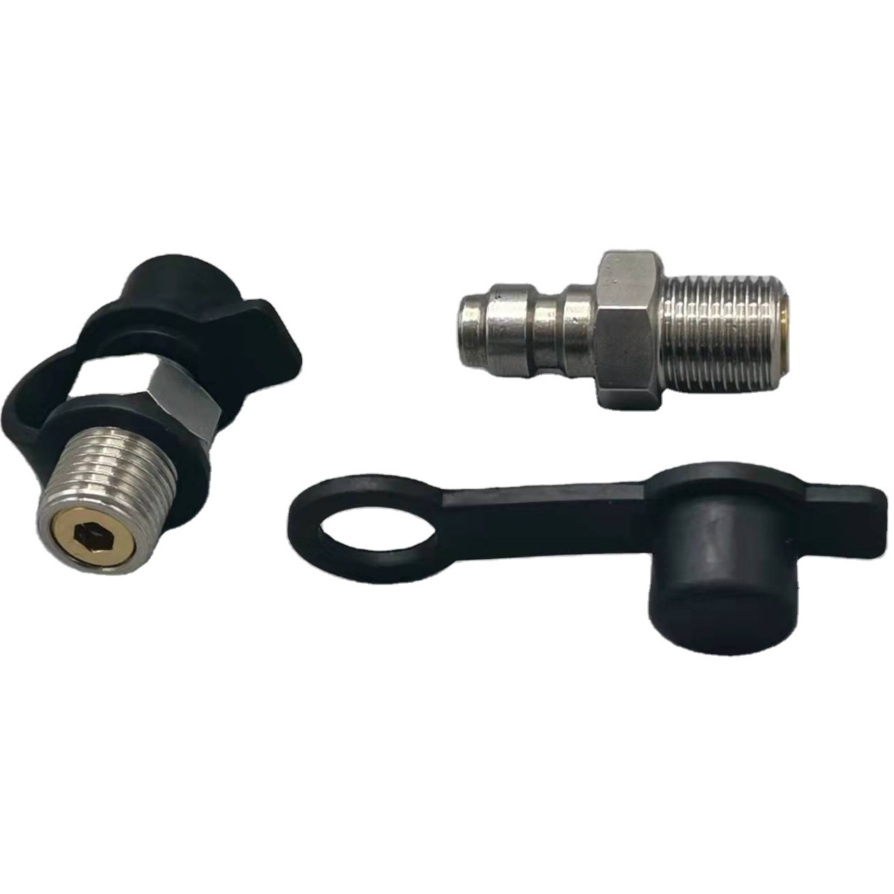 PCP QD Forster Paintball Filling Nipple with One Way Valve  adaptors with non return Valve 8mm 1/8 NPT Male