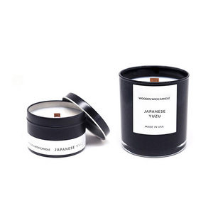 Candle personalized private label Black Glass Scented Candles