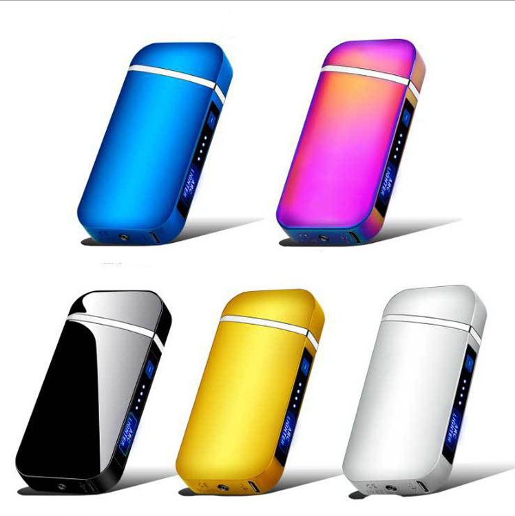 New Fast charging usb pulse lighter electric lighter custom logo double arc lighter for cigarette