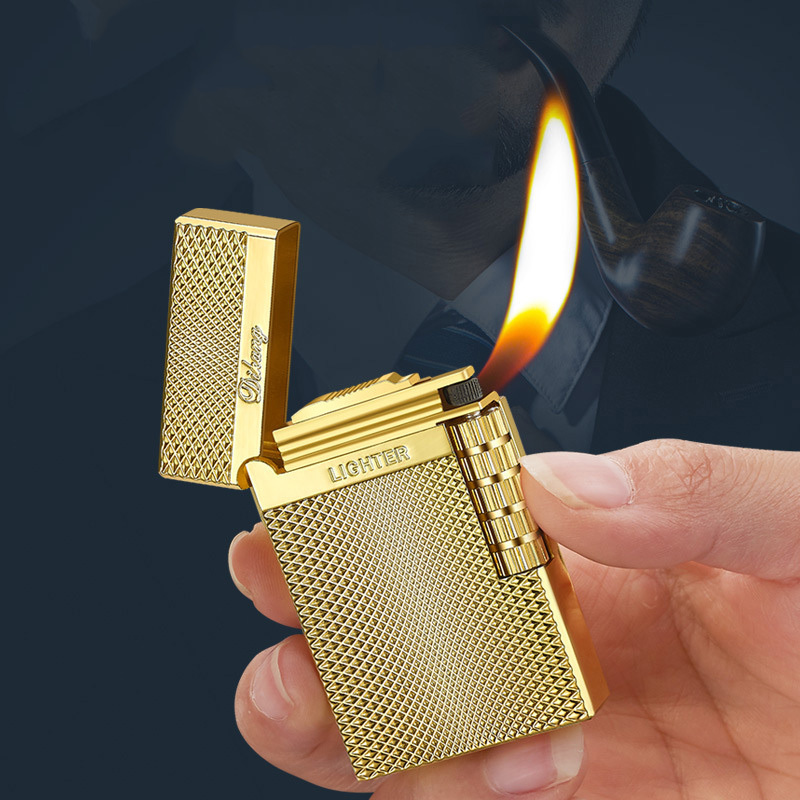 AIRO Windproof Refillable Cigarette Cigar Lighter Open Flame Cigarette Lighters