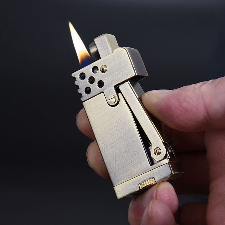 AIRO Wholesale Machete kerosene lighter windproof mechanical press automatic ignition retro style lighter