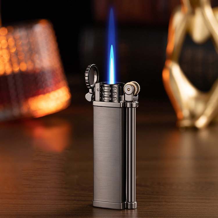 wholesale Grinding wheel Jet Torch Flint Gas Lighter Adjust Flame Size Windproof Refillable Butane Cigarette Lighter