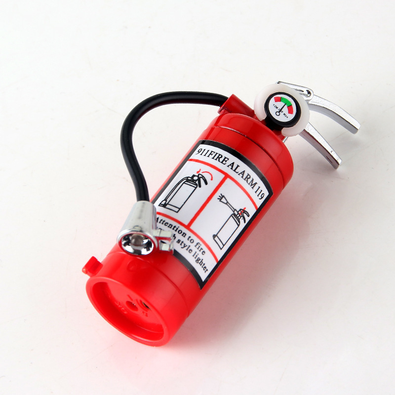 Creative open flame flashlight fire extinguisher lighter inflation novelty personalized shape lighter