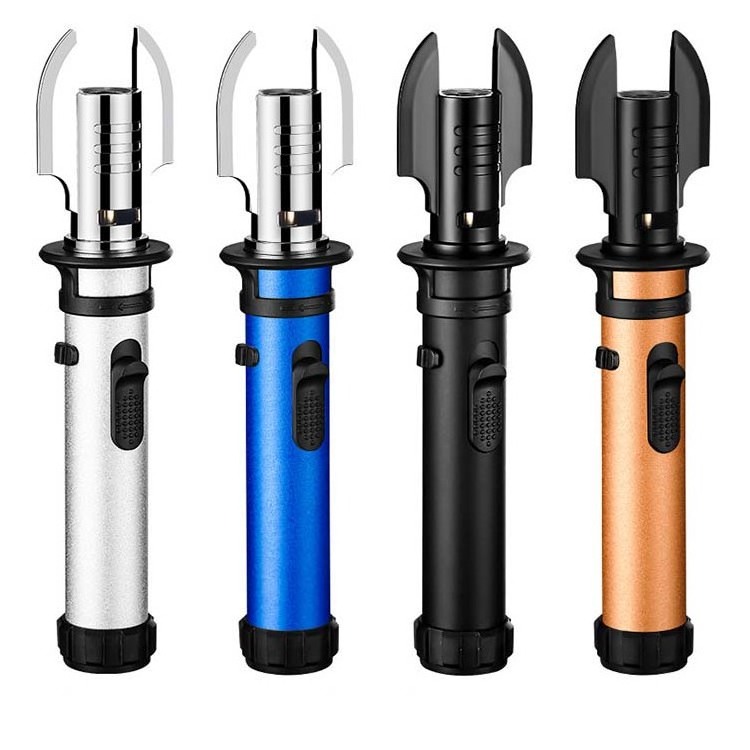 Creative high temperature welding torch direct flush gas windproof lighter portable outdoor barbecue baking wholesale