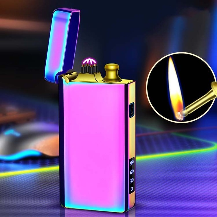 Creative kerosene charging all-in-one match or double arc oil electric double lighter