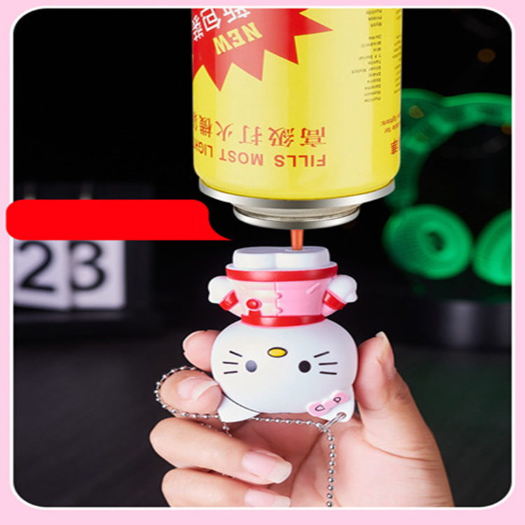 2023 Creative 3D Hello Kitty Lighter Cartoon Doll Red Flame Gas Lighter Windproof Cigarette Lighter For Girls