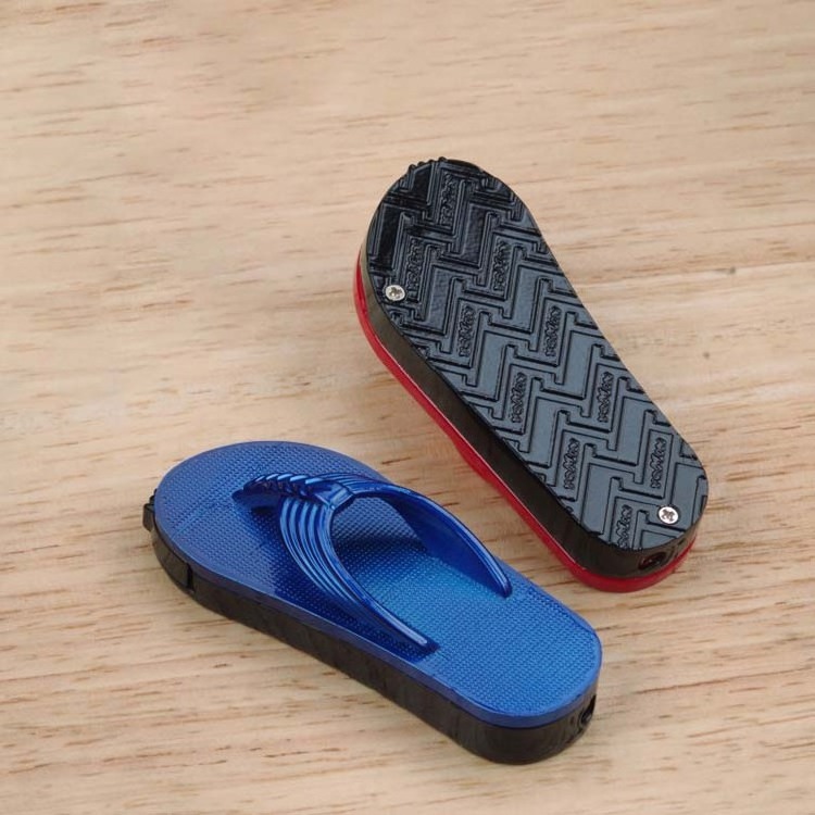 New gas lighter slippers display box butane refillable wholesale funny toy portable cigarette lighters