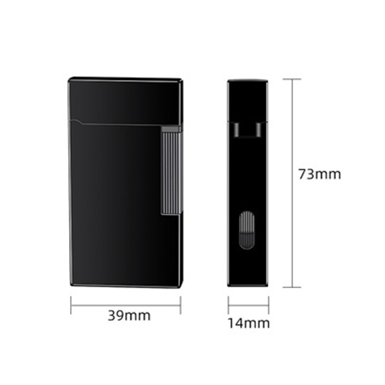 Creative Windproof Flat Mouth Flame Inflatable Lighter Transparent Visible Gas Lighter