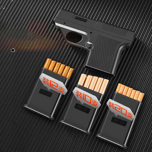 New Gun Gas Lighter Magazine Cigarette Case Lighter Multi-function Thick, Medium and Fine Three-in-one Cigarette Case