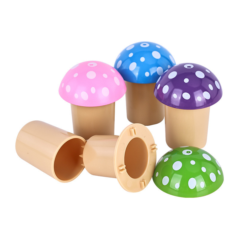 AIRO New Design Mushroom Plastic Herb Grinder 3parts Tobacco Grinder with Storage 2 in 1 Smoke Shop Accessories