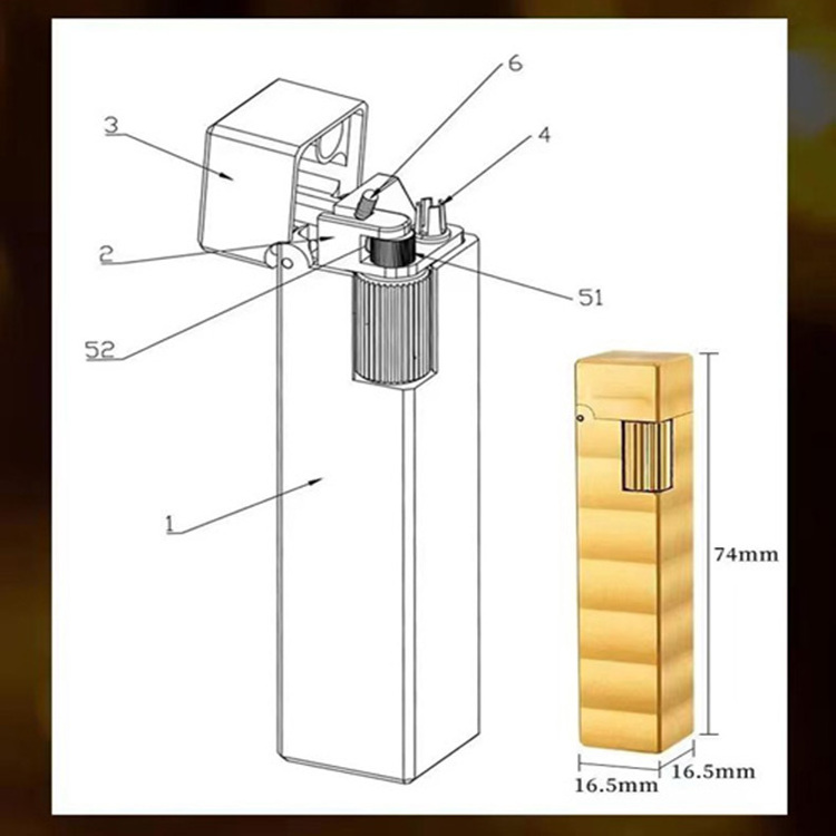 Wholesale Factory direct sales Round classic kerosene lighter flint stone portable brass oil lighters