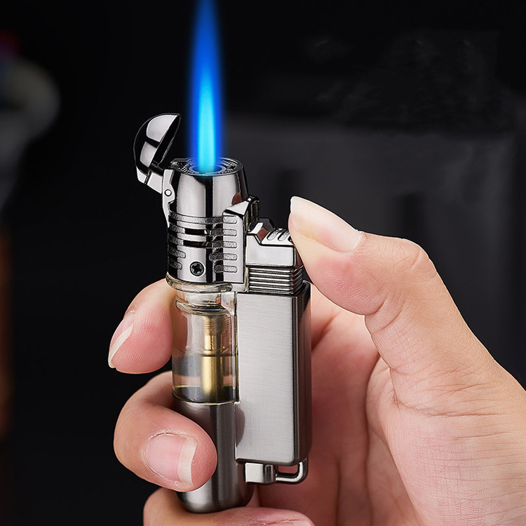 Metal mini blue jet flame torch lighter butane gas cigarette lighter custom logo