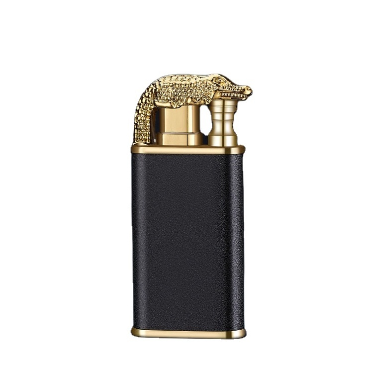 AIRO New Frosted Crocodile Model Butane Lighter Double Flame Cigarette Lighter Custom Logo