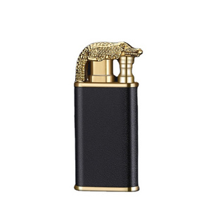 AIRO New Frosted Crocodile Model Butane Lighter Double Flame Cigarette Lighter Custom Logo