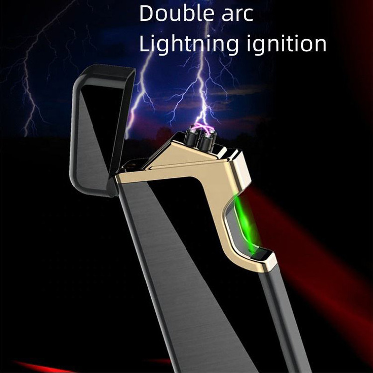 AIRO Wholesale Photoelectric Fingerprint Sensing Smart Cigarette Lighter Creative Double Arc USB Charging Lighter