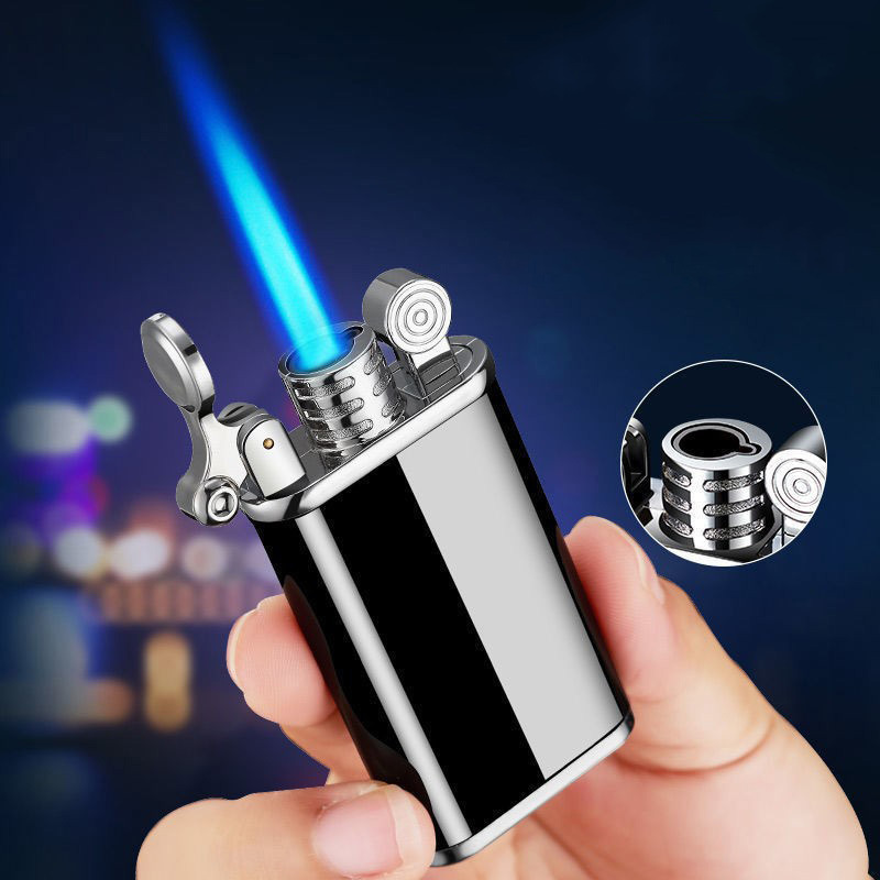 Wholesale  Cigar Cigarette Jet Blue Flame Butane Gas torch lighter promotional lighter Custom Logo