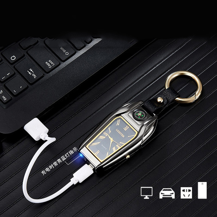 AIRO New key chain lighter multi-function cigarette lighter with compass charging device