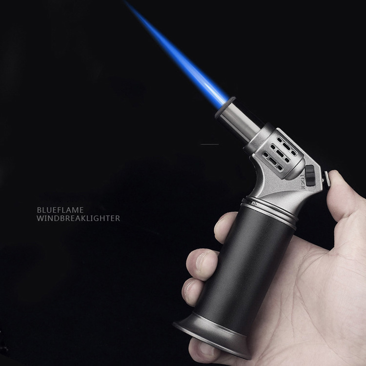 New Butane Cigar Cigarette special blue torch lighter Smoking Accessories Lighters Custom logo