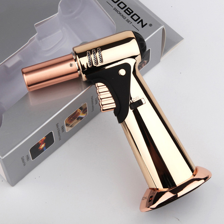 wholesale customized custom logo Butane Gas Jet Blue Flame Big BBQ metal Torch Lighter