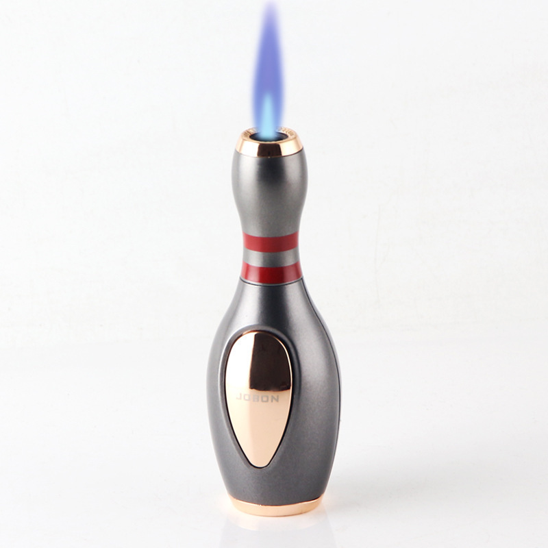 NewCreative bowling shape jet flame torch lighter refillable butane gas windproof cigar lighter stylish