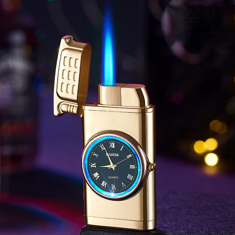 AIRO New blue Flame Torch Lighter men adjustable watch lighter