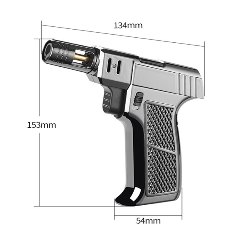 Creativity handheld lighter jet flame torch lighter refillable butane gas BBQ windproof lighter with safety lock Lighter