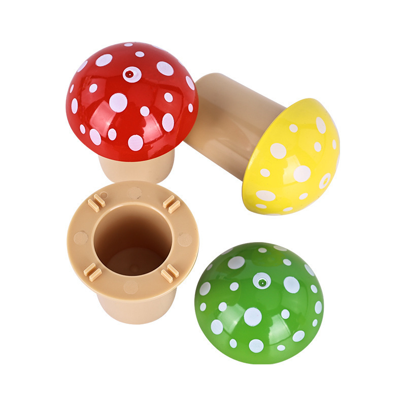 AIRO New Design Mushroom Plastic Herb Grinder 3parts Tobacco Grinder with Storage 2 in 1 Smoke Shop Accessories