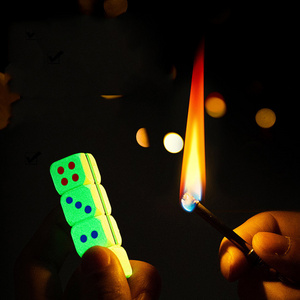 Creative Kerosene Lighter Luminous Dice Portable key chain lighters Match oil permanent matches lighter