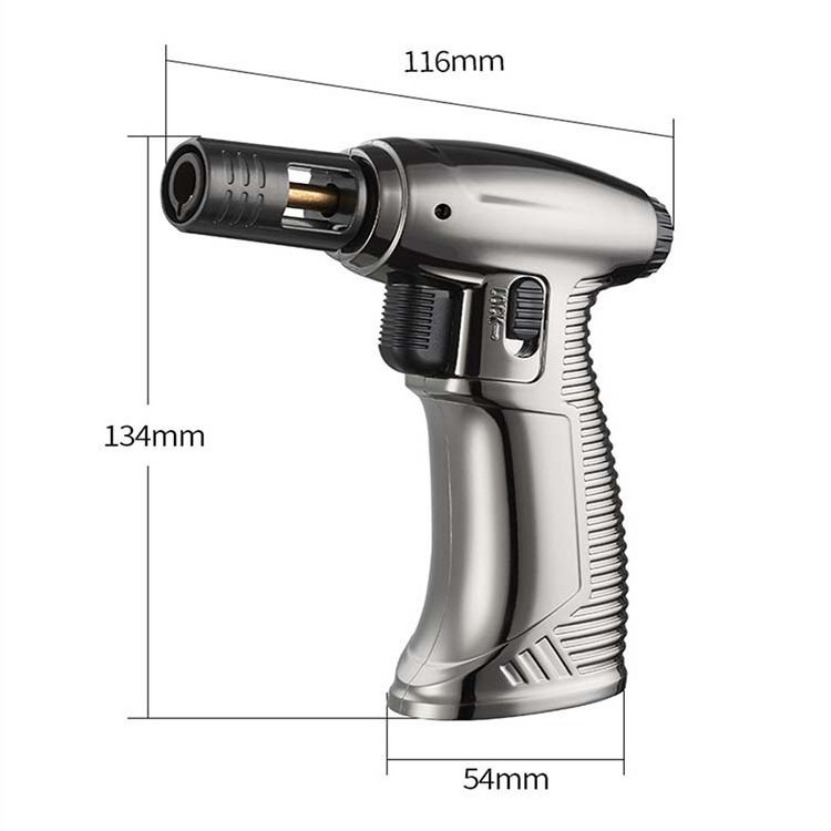 AIRO Handheld jet flame torch lighter refillable butane gas BBQ windproof lighter with safety lock