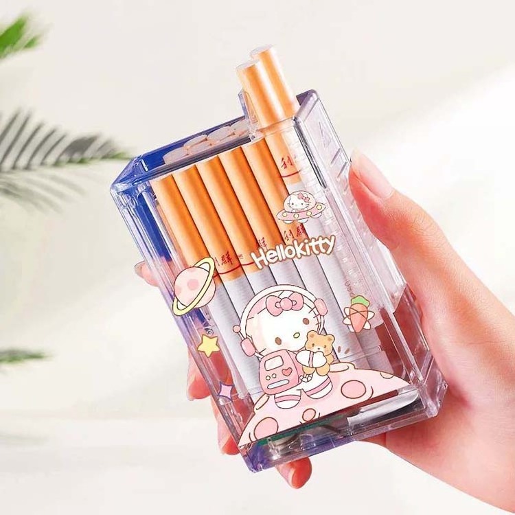 Tiktok puppy transparent cigarette Protective Box Sanrio rechargeable lighter Plastic Acrylic Cigarette Case