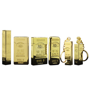 AIRO Hot selling Cigarette Accessories Fashion new Gold bar shape Butane gas lighters Kerosene match lighters