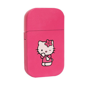 2023 Hot sell lighter pink hello kitty lighter windproof pink flame hello kitty lighter