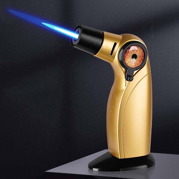 New Eagle Eye Single Flame Jet Lighter Customized Logo Butane Gas refillable Cigarette Windproof Torch Cigar Lighter