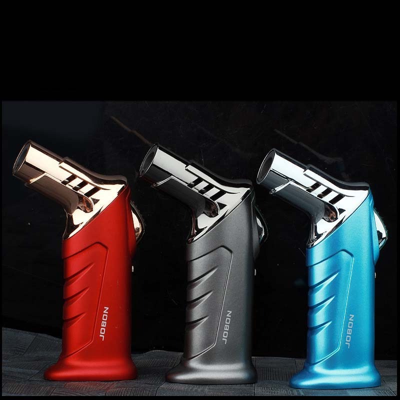 JOBON Jet Flame With Lock Portable Torch Lighter Gas Butane Refillable For Cigar Cigarette Smoking Accessory With Gift Box