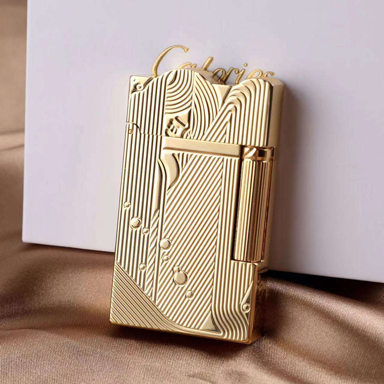 2023 New Pure brass lighter gift box kerosene lighter handmade lighter