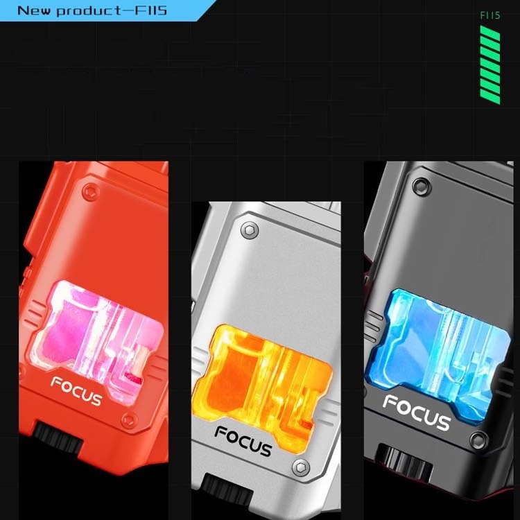 High quality waterproof transparent metal lighter stainless steel blue flame torch lighter