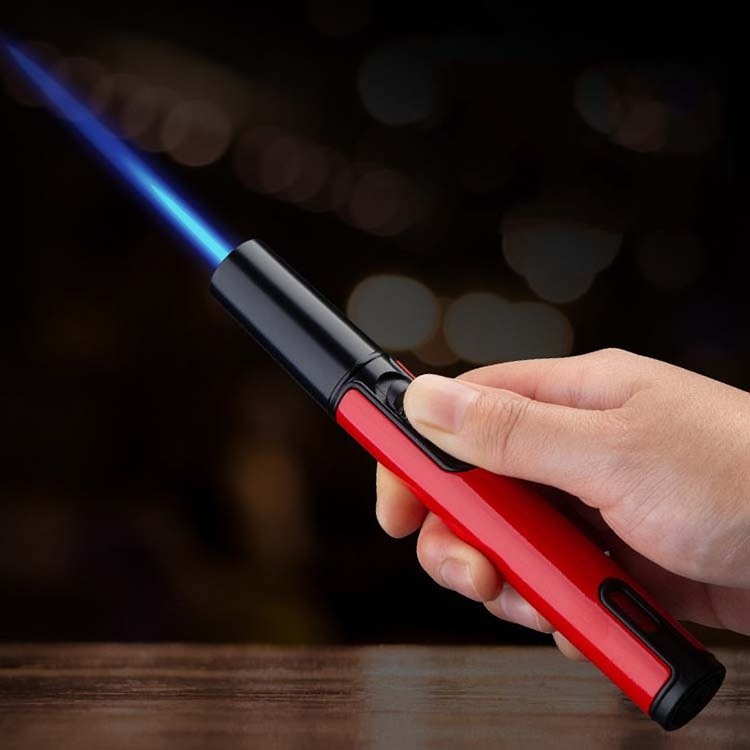 Refillable Gas Pen Lighter Adjustable Jet Flame Butane Lighter for BBQ Candle Camping