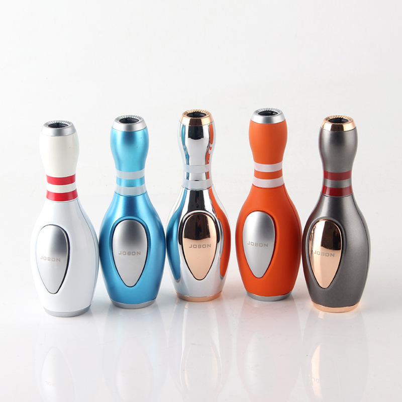 NewCreative bowling shape jet flame torch lighter refillable butane gas windproof cigar lighter stylish