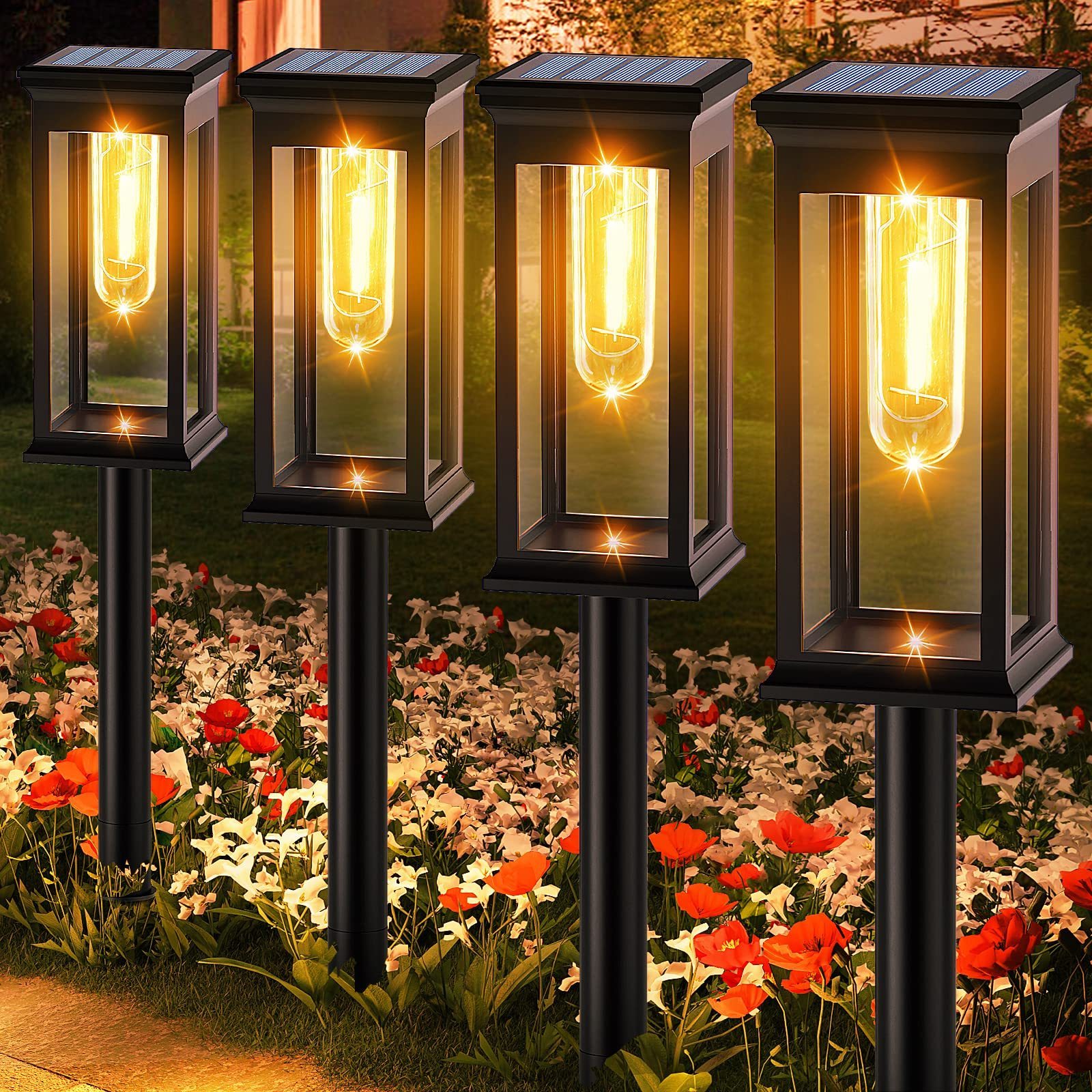 Solar Lawn Light Decoration Garden Hollow Lawn Lamp Outdoor Solar Garden Pathway Waterproof LED Light