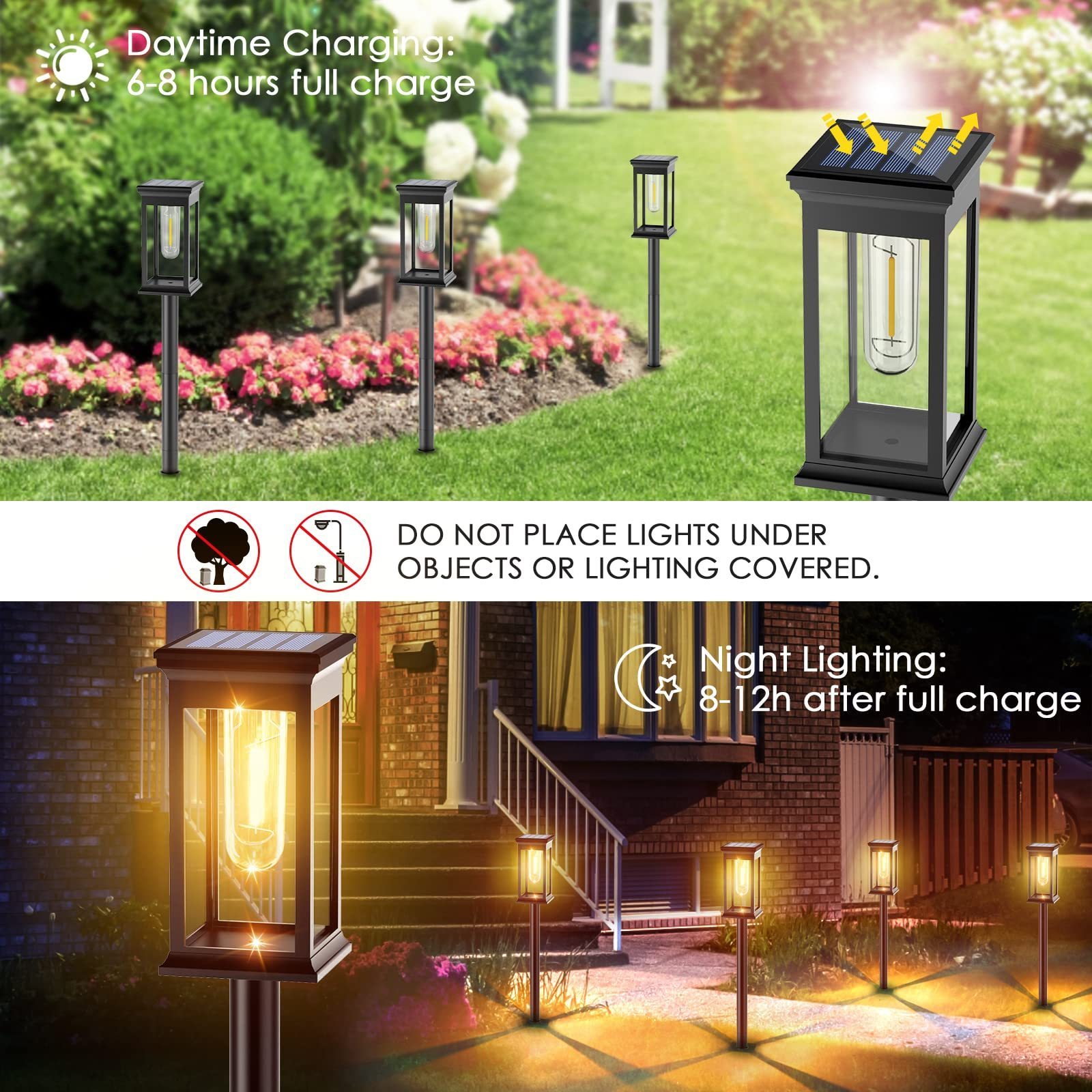 Solar Lawn Light Decoration Garden Hollow Lawn Lamp Outdoor Solar Garden Pathway Waterproof LED Light