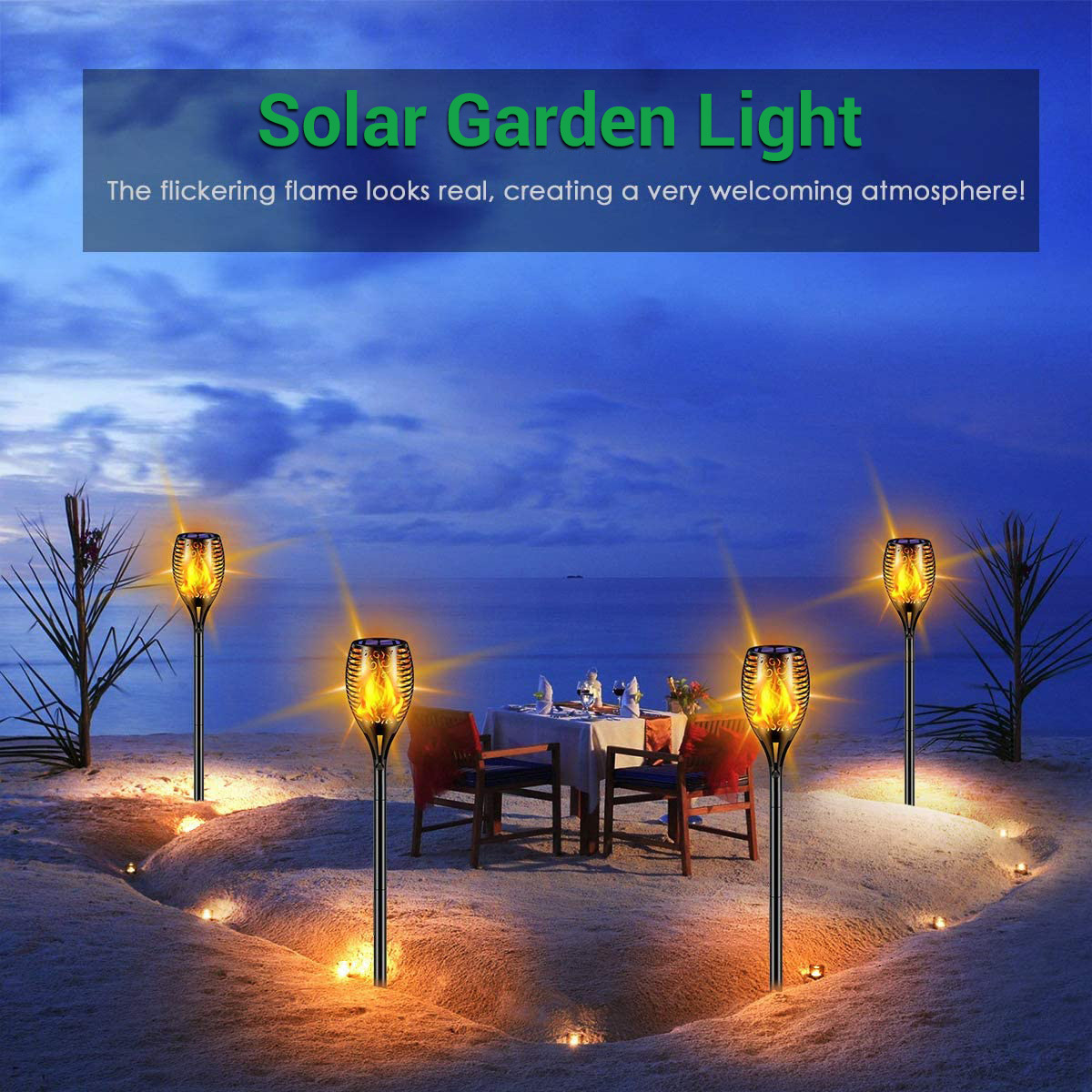 12led 33led Waterproof Portable Solar Garden Lights Flame Solar Garden Flame Lights Leds Solar Flame Light