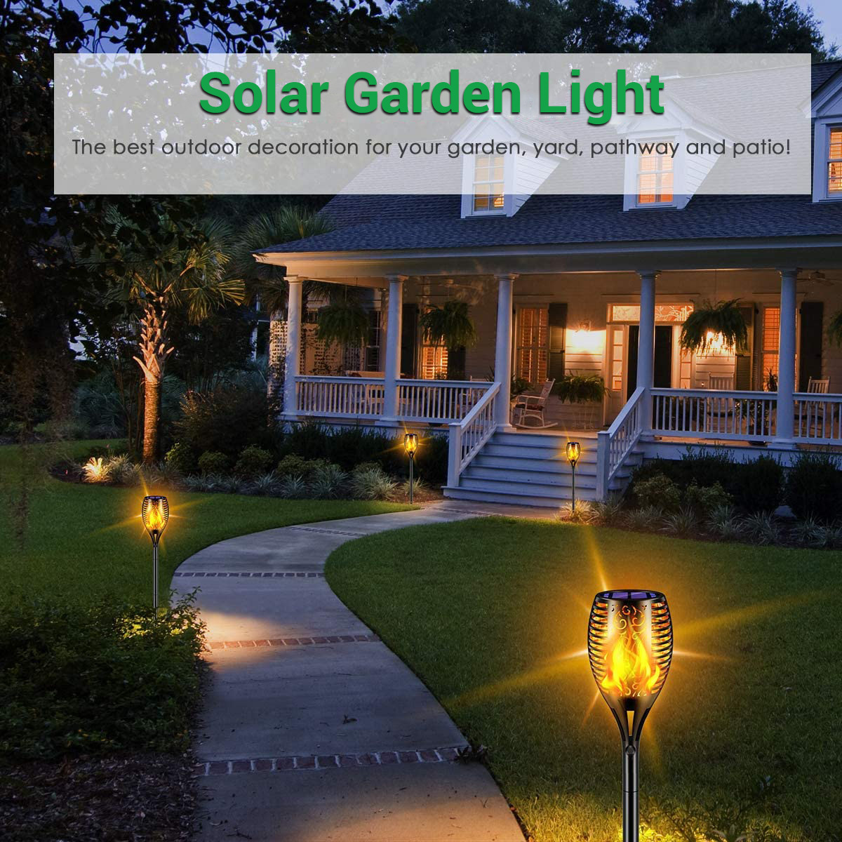 12led 33led Waterproof Portable Solar Garden Lights Flame Solar Garden Flame Lights Leds Solar Flame Light