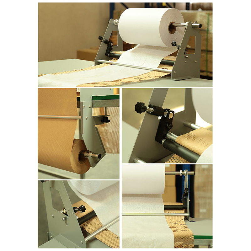 Building Material Shops Easy To Install Kraft Wrapping Paper Packaging Protective Forming Cushion Honeycomb Paper Dispenser