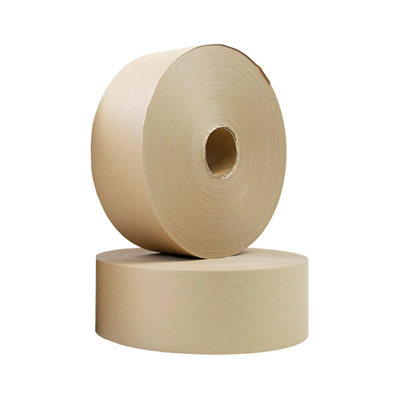 Shipping Protect Carton Sealing Protection Gummed Paper Kraft Custom Brown Wet Water Activated Gum Tape Packaging