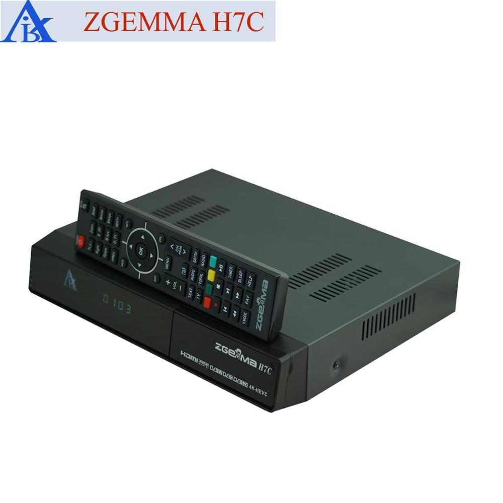 Super Wholesale Multistream Decoder&Media Player CI Plus Dual Core Linux OS ZGEMMA H7C DVB-S2/S2X+2*DVB-T2/C Triple Tuners