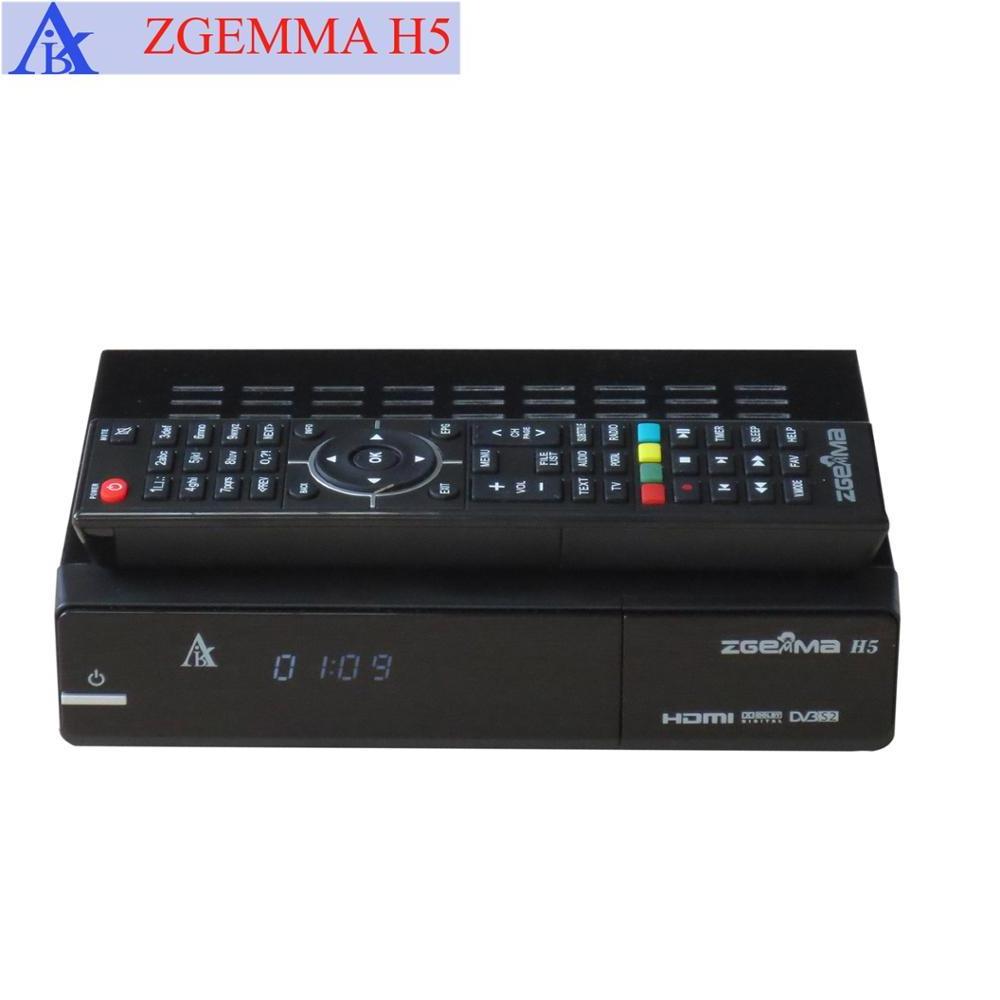 Italy Hot Sale ZGEMMA H5 HDTV & Combo Receiver Linux OS Enigma2 Digital DVB-S2+T2/C Twin Tuners With HEVC/H.265